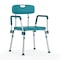 Flash Furniture 15" L, Plastic, Aluminum, Teal Quick Release Bath Chair DC-HY3523L-TL-GG - alternate 1